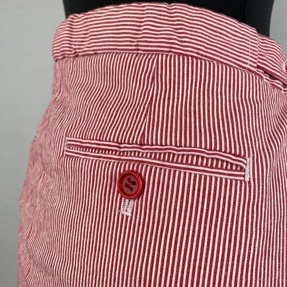 Theory 0 Multicolor Striped Mini Skirt Side Waist Button Adjustments - Picture 7 of 12